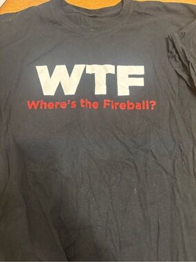 Rare WTF Where's the Fireball? Short Sleeve Graphic Tee - Black
